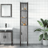 Bathroom Cabinet Grey Sonoma 33x33x185.5 cm Engineered Wood 842474