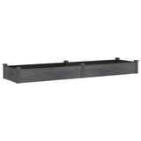 Garden Raised Bed with Liner Grey 240x60x25 cm Solid Wood Fir 364300
