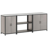 Kitchen Storage Set HATTEM 3 pcs Rusty Steel 3392679