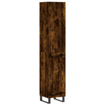 Highboard Smoked Oak 34.5x34x180 cm Engineered Wood 3199134