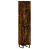 Highboard Smoked Oak 34.5x34x180 cm Engineered Wood 3199134