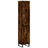 Highboard Smoked Oak 34,5x34x180 cm Engineered Wood 3199134