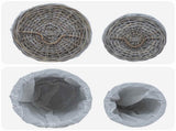 Laundry Basket with Lid 2 pcs Kubu Grey 42020973