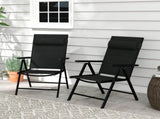 Set of Two Padded Garden Chairs - Black T3398P322164