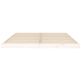 Bed Frame without Mattress White 150x200 cm King Size Solid Wood Pine 823440
