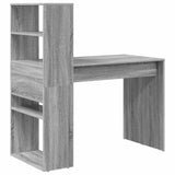 Desk with Shelf Grey Sonoma 113 x 54 x 120 cm Engineered Wood 869279