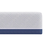Mattress White and Blue 100 x 200 cm Gel-Infused Foam 4106339