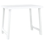 Camping Table White 79x56x64 cm PP Wooden Look 364737