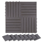 Decking Tile 30 pcs Grey 30 x 30 cm Acacia Hardwood 3444846