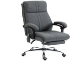 High Back Vibration Massage Office Chair with Footrest, Heated, Grey T3398P552499