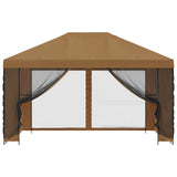 Garden Gazebo with Sidewalls 4 x 3 m Beige Polyester and Steel 900385