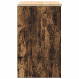 Garage Storage Cabinet Smoked Oak 60x51x85 cm Solid Wood Pine 860548