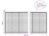 Gabion with 3.5 mm Wire and 5x10 cm Mesh 900x50x200 cm 3462876