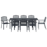 Garden Dining Set 9 pcs Anthracite Steel 3378836