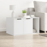 Cat Litter Box Enclosure White 80x50x45 cm Engineered Wood 857733