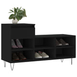 Shoe Cabinet Black 102x36x60 cm Engineered Wood 831365