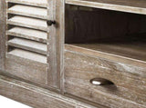 TV Cabinet Solid Mindi Wood 145x35x60 cm 245507