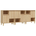 Sideboards 3 pcs Sonoma Oak 60x35x70 cm Engineered Wood 3185738