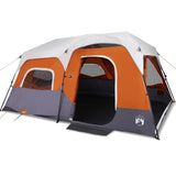 Family Tent with LED 9-Person Light Grey and Orange Quick Release 94312