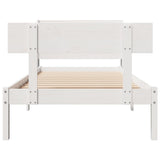 Bed Frame without Mattress White 90x190 cm Single Solid Wood Pine 3306606