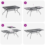 Garden Dining Set 7 pcs Anthracite 212 x 90 x 76 cm 3429140