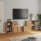 5 Piece TV Units with Storage ODDA Solid Wood Pine 3365368
