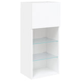 5 Piece TV Wall Units with LED White Engineered Wood 3216743