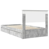 Storage Bed Concrete Grey 100 x 200 cm Engineered Wood 3410829