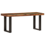 Bench 110 cm Solid Reclaimed Wood and Steel 286458