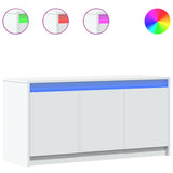 TV Cabinet with LED White 100x34x50 cm Engineered Wood 852208