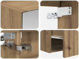 Bathroom Cabinet Set 4 pcs Artisan Oak Engineered Wood 3406622