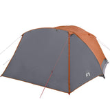 Camping Tent with Porch 4-Person Orange Waterproof 94417