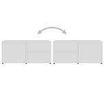 TV Cabinet White 80x34x36 cm Engineered Wood 801850