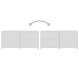 TV Cabinet White 80x34x36 cm Engineered Wood 801850