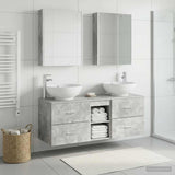 Bathroom Furniture Set 5 pcs Concrete Grey 3406970