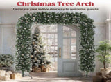 8.2 ft Snow Frosted Christmas Tree Arch, Christmas Arch Doorway Decor with 2100 Tips and 96 T3398P555103