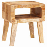 End Table with Shelf Brown 40 x 32 x 46 cm Solid Mango Wood 4104551