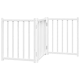 Dog Gate Foldable 3 Panels White 150 cm Solid Wood Fir 352276