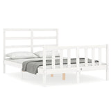 Bed Frame without Mattress White 120x200 cm Solid Wood Pine 3191902