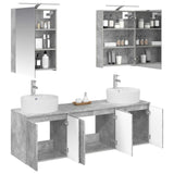 Bathroom Cabinet Set 5 pcs Concrete Grey Engineered Wood 3406434