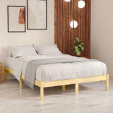 Bed Frame without Mattress Solid Wood Super King Size 810032