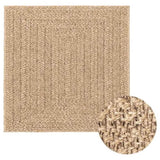 Rug ZIZUR Beige 240x340 cm Jute Look Indoor and Outdoor 4010400