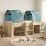 Bed with Tunnel 3 pcs Sonoma Oak and Light Blue Engineered Wood 3423564
