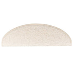 Stair Mats 15 pcs 65x21x4 cm White Half Round Large 133906