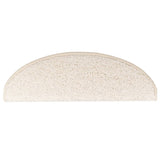 Stair Mats 15 pcs 65x21x4 cm White Half Round Large 133906