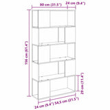 TV Cabinet Set Brown 80 x 24 x 156 cm Engineered Wood 875203