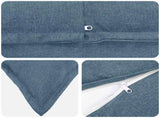 Cushion with Pillow HOUTEN 6 pcs Jeans Blue Faux Linen 935069