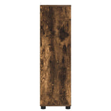Bathroom Cabinet Smoked Oak 30.5 x 30 x 101 cm Engineered Wood 888742
