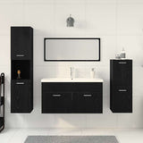 Bathroom Furniture Set 4 pcs Black Oak Engineered Wood 3334418