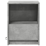 ZNTS Bedside Cabinets with LED Lights 2 pcs Concrete Grey Engineered Wood 852026